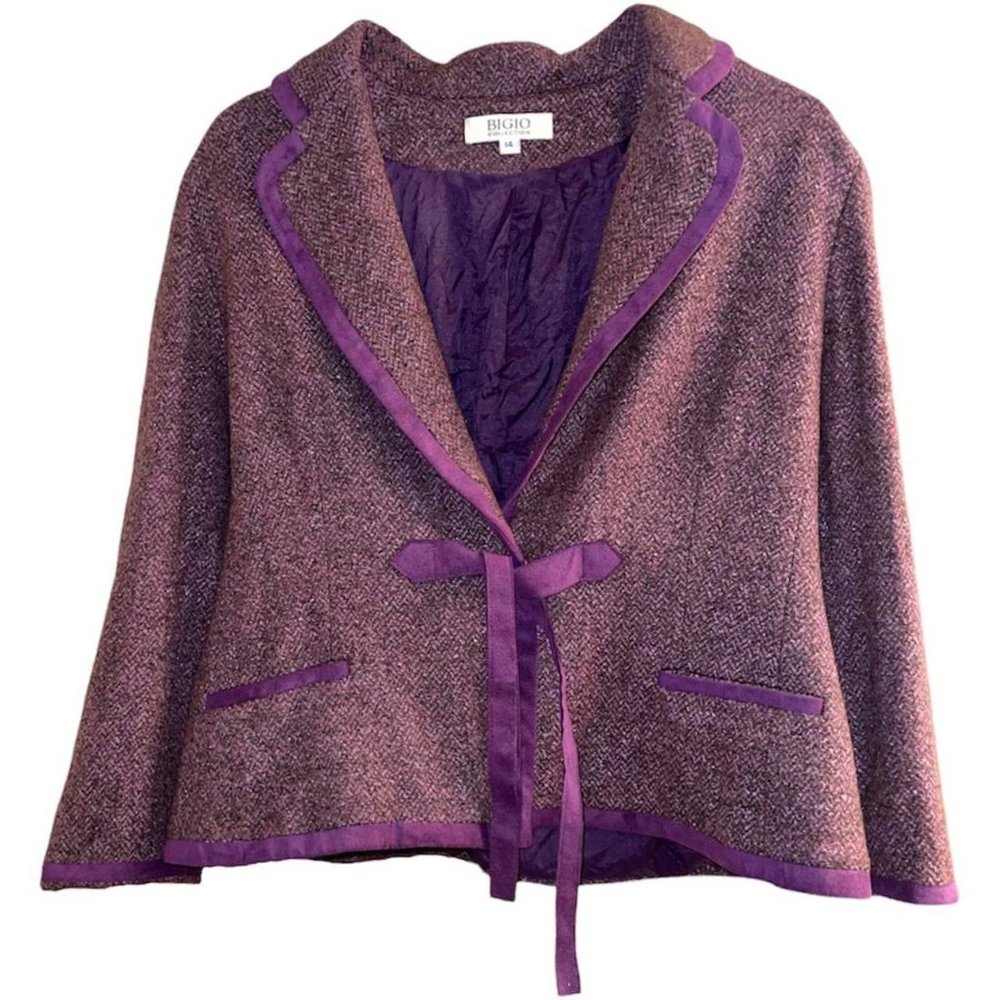 PURPLE BIGIO COLLECTION 14 WOOL JACKET